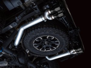 Chevrolet Silverado ZR2 Performance Exhaust - Rear - AWE Tuning - 0FG Cat Back with H-pipe and 180 Technology - Diamond Black - `22-`23